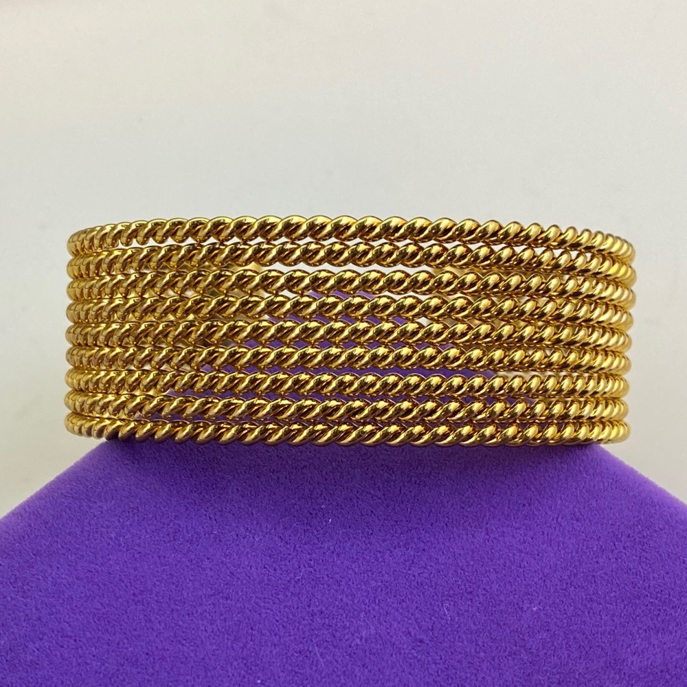 π Vintage AVON Gold Rope Bangle | Classic Twisted Textured Bracelet